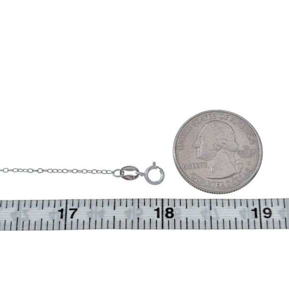 Vintage Italy BS Sterling Silver 925 Cable Link Necklace 18" - Picture 3 of 3